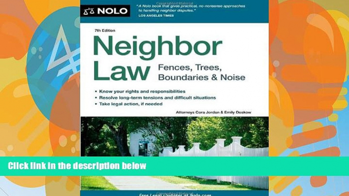 Books to Read  Neighbor Law: Fences, Trees, Boundaries   Noise  Full Ebooks Most Wanted