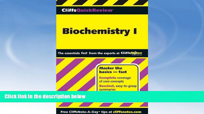 Online eBook CliffsQuickReview Biochemistry I (Cliffs Quick Review (Paperback))