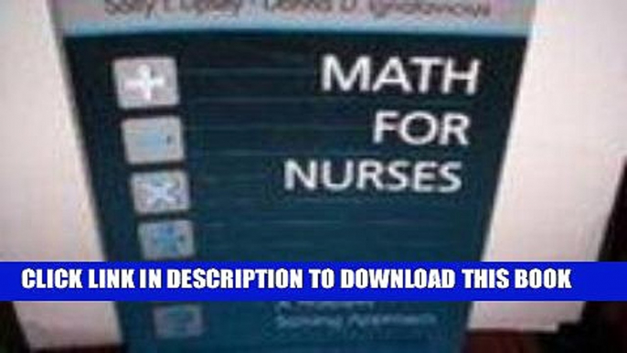 [READ] EBOOK Math for Nurses: A Problem Solving Approach ONLINE COLLECTION