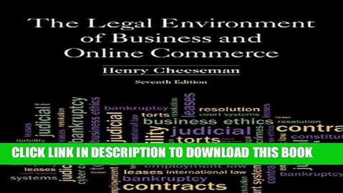 [Free Read] The Legal Environment of Business and Online Commerce (7th Edition) Full Online