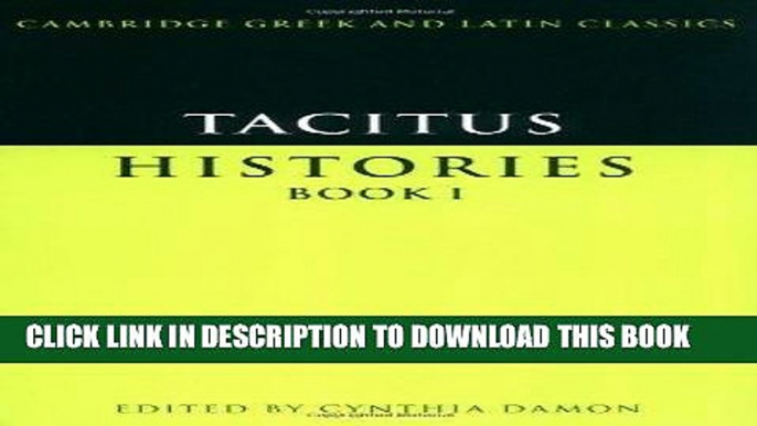 [Free Read] Tacitus: Histories Book I Full Online