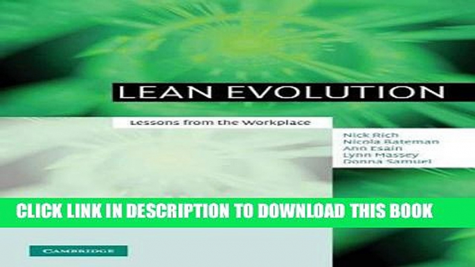 [PDF] Lean Evolution: Lessons from the Workplace Full Collection