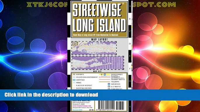 FAVORITE BOOK  Streetwise Long Island Map - Laminated Regional Road Map of Long Island, New York