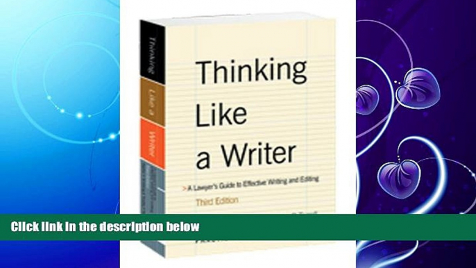 different   Thinking Like a Writer: A Lawyer s Guide to Effective Writing and Editing