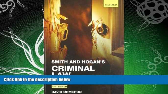 book online Smith and Hogan Criminal Law