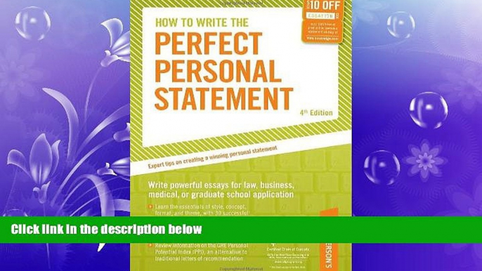 behold  How to Write the Perfect Personal Statement: Write powerful essays for law, business,