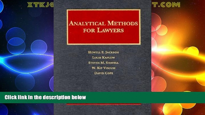 different   Analytical Methods for Lawyers (University Casebooks)