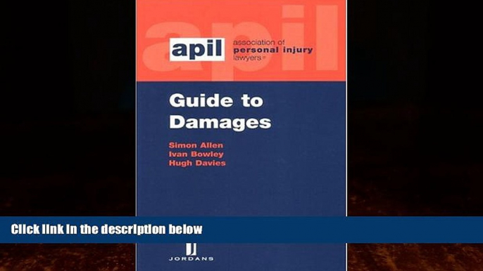 Books to Read  APIL Guide to Damages  Full Ebooks Most Wanted