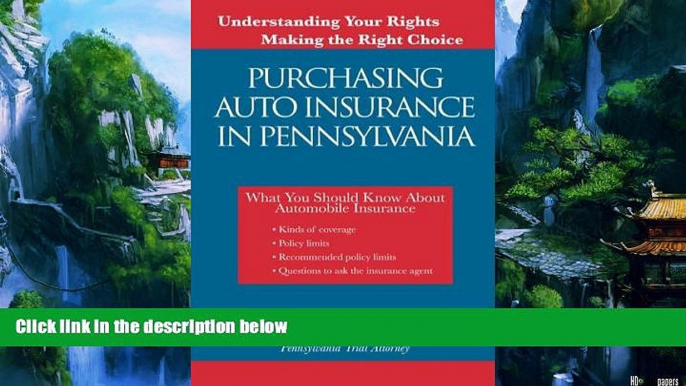 Books to Read  Purchashing Auto Insurance in Pennsylvania  Full Ebooks Most Wanted