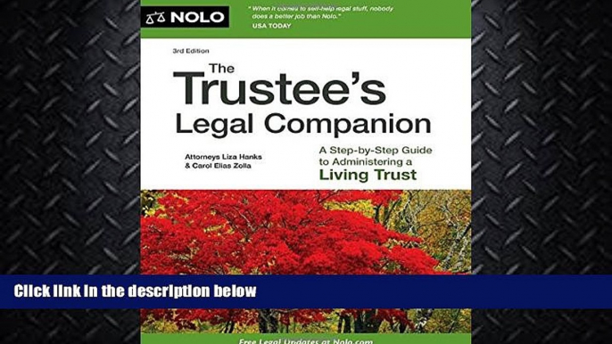 behold  Trustee s Legal Companion, The: A Step-by-Step Guide to Administering a Living Trust