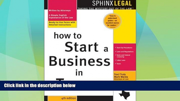 read here  How to Start a Business in Texas, 4e