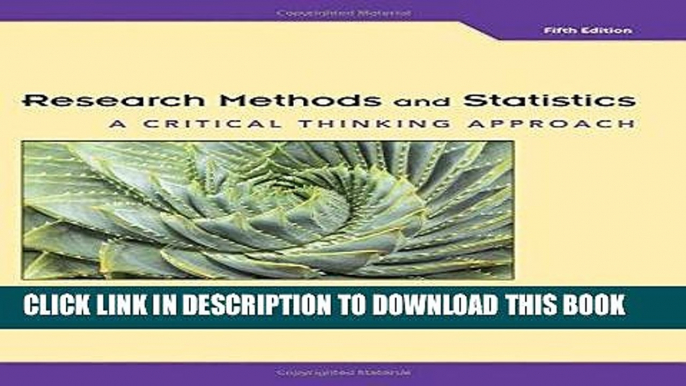 [PDF] Research Methods and Statistics: A Critical Thinking Approach Full Online