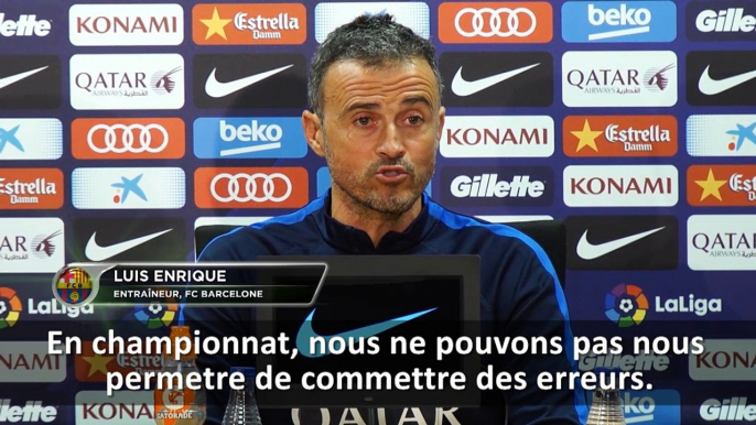 9e j. - Enrique: "Faire le moins d'erreurs possible"