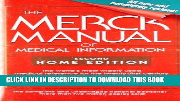 Best Seller The Merck Manual of Medical Information: Second Home Edition (Merck Manual of Medical