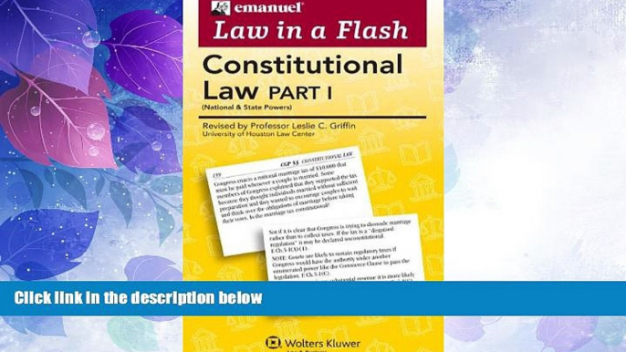 Big Deals  Law in a Flash Cards: Constitutional Law I  Best Seller Books Most Wanted