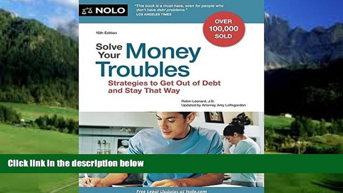 Big Deals  Solve Your Money Troubles: Strategies to Get Out of Debt and Stay That Way  Best Seller