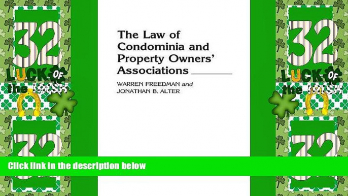 Big Deals  The Law of Condominia and Property Owners  Associations  Best Seller Books Most Wanted