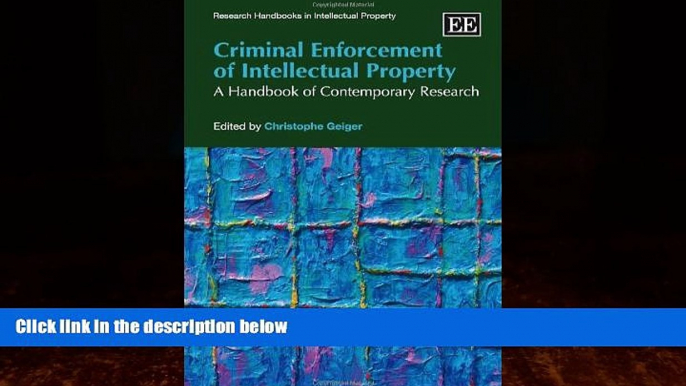 Books to Read  Criminal Enforcement of Intellectual Property: A Handbook of Contemporary Research