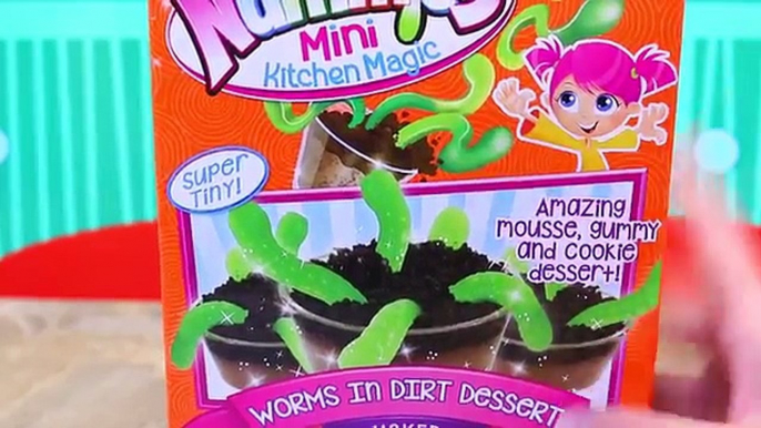 Yummy Nummies Worms in Dirt Cookie and Candy Dessert with DIY Gummy Worms for Kids by DisneyCarToys