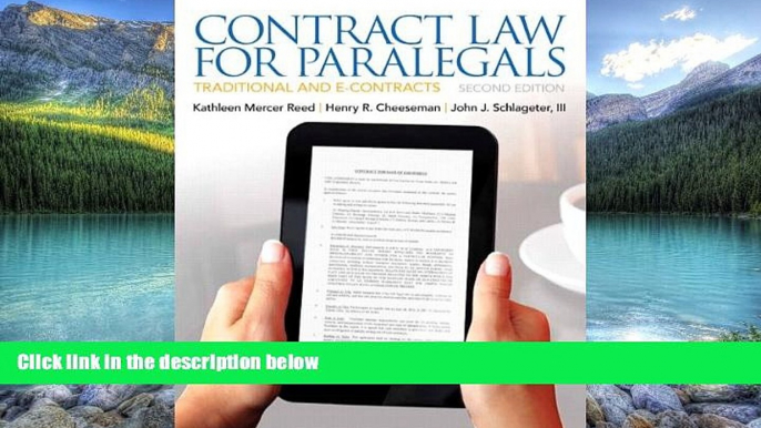 Books to Read  Contract Law for Paralegals (2nd Edition)  Full Ebooks Most Wanted