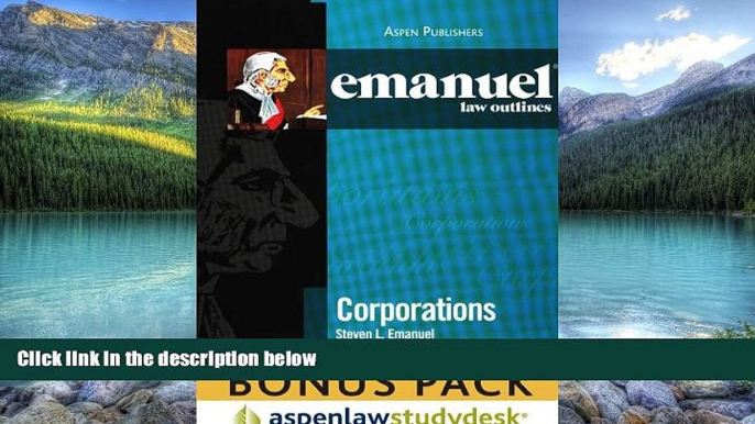 Books to Read  Emanuel Law Outlines: Corporations (Print + eBook Bonus Pack): Corporations