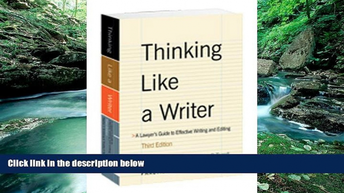 Books to Read  Thinking Like a Writer: A Lawyer s Guide to Effective Writing and Editing  Best