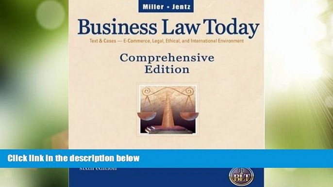 Big Deals  Business Law Today, Comprehensive (6th Edition) Text Only  Best Seller Books Best Seller