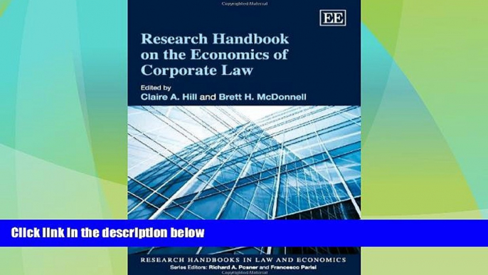 Big Deals  Research Handbook on the Economics of Corporate Law (Research Handbooks in Law and