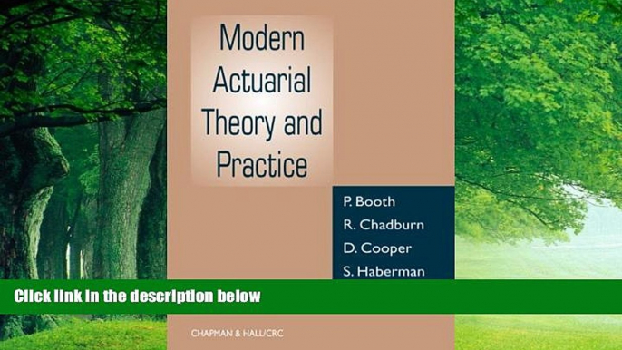 Books to Read  Modern Actuarial Theory and Practice  Full Ebooks Most Wanted