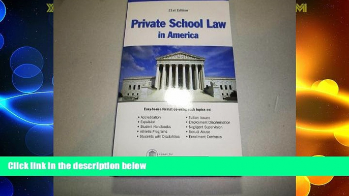 Big Deals  Private School Law in America  Full Read Best Seller