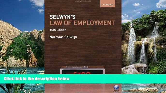 Big Deals  Selwyn s Law of Employment  Full Ebooks Most Wanted