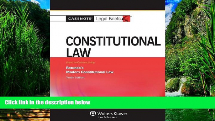 Big Deals  Casenote Legal Briefs: Constitutional Law, Keyed to Rotunda, Tenth Edition  Full Ebooks