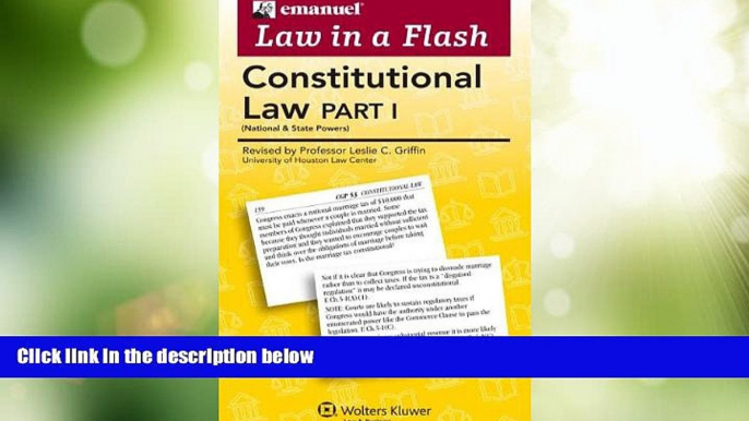 Big Deals  Law in a Flash Cards: Constitutional Law I  Best Seller Books Most Wanted