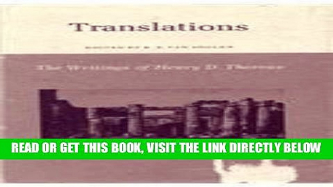 [FREE] EBOOK The Writings of Henry David Thoreau : Translations BEST COLLECTION