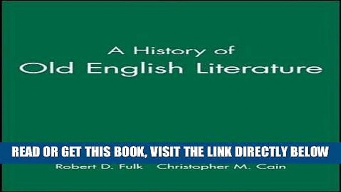 [FREE] EBOOK A History of Old English Literature BEST COLLECTION