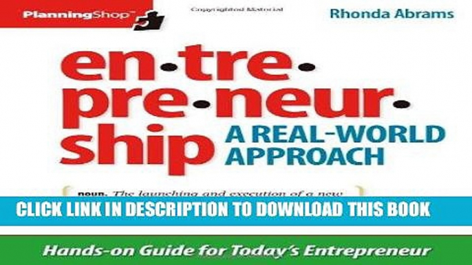 [New] Ebook Entrepreneurship: A Real-World Approach Free Read