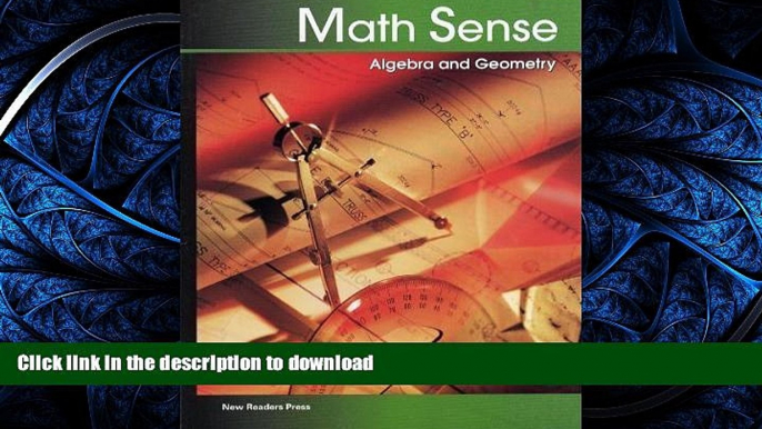 FAVORITE BOOK  Algebra and Geometry (Math Sense)  GET PDF