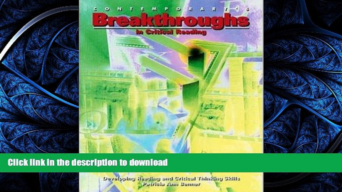 GET PDF  Breakthroughs In Critical Reading Skills  PDF ONLINE