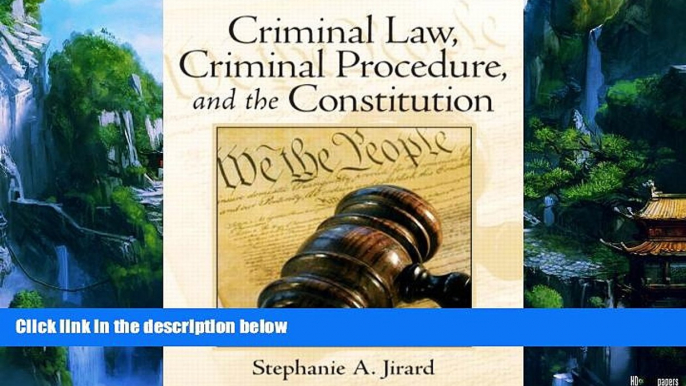 Books to Read  Criminal Law, Criminal Procedure, and the Constitution  Full Ebooks Most Wanted