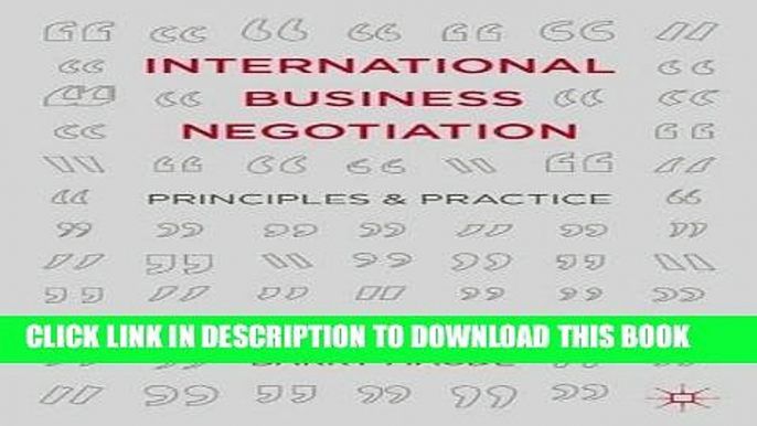 [New] Ebook International Business Negotiation: Principles and Practice Free Read