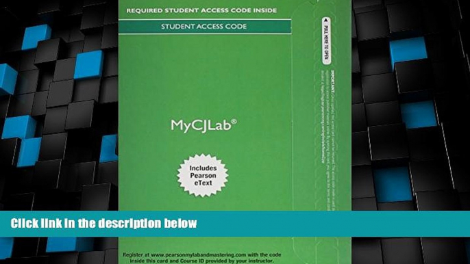 Big Deals  MyCJLab with Pearson eText -- Access Card -- for Criminal Investigation: The Art and