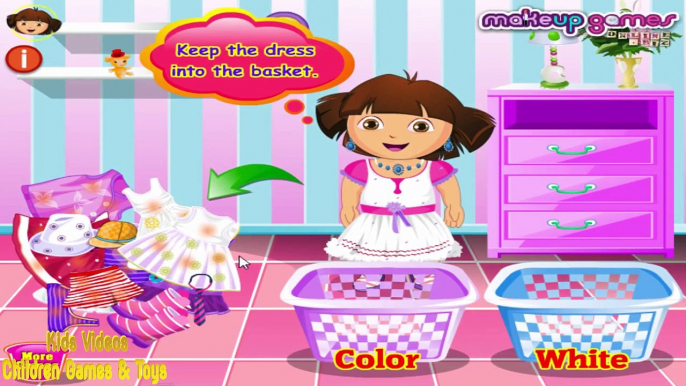 Dora Washing Dresses - Fun Dora Games for little Girls - New Dora Kid Games Videos HD