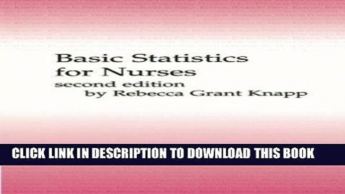 [READ] EBOOK Basic Statistics for Nurses ONLINE COLLECTION