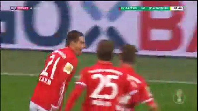 Philipp Lahm Goal - Bayern Munich vs Augsburg 2-0 DFB Pokal 2016 -