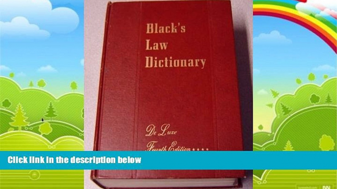 Big Deals  Blacks Law Dictionary De Luxe Fourth Edition with Thumb Index  Best Seller Books Most