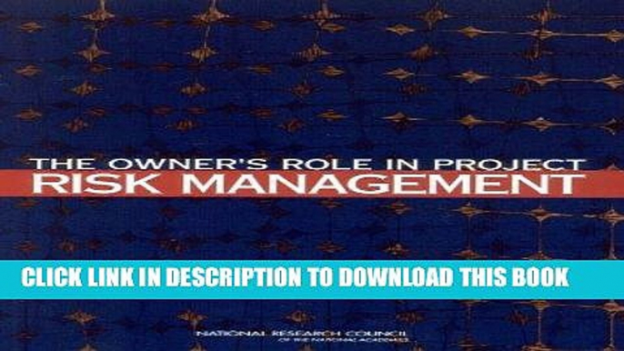 [Ebook] The Owner s Role in Project Risk Management Download Free