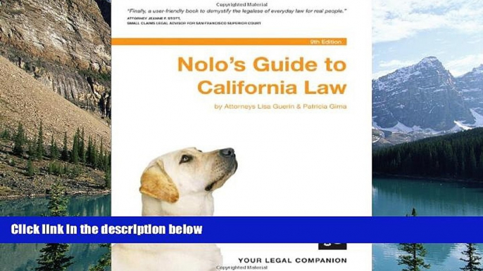 Big Deals  Nolo s Guide to California Law  Full Ebooks Most Wanted