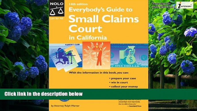 Books to Read  Everybody s Guide to Small Claims Court in California  Best Seller Books Most Wanted