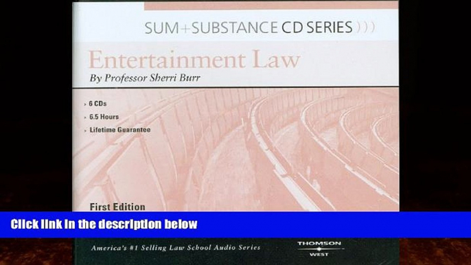 Big Deals  Sum and Substance Audio Set on Entertainment Law  Best Seller Books Most Wanted