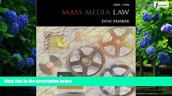 Big Deals  Mass Media Law 2001-2002  Best Seller Books Best Seller